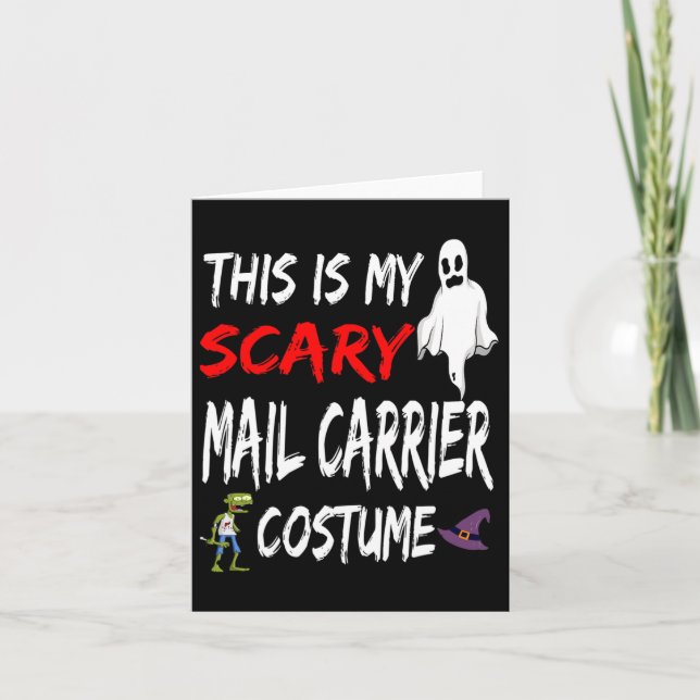 Halloween det här är mitt Scary Mail Carrier Costu Kort (Framsida)