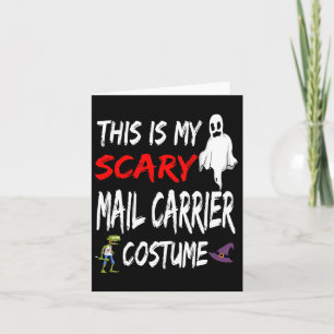 Halloween det här är mitt Scary Mail Carrier Costu Kort