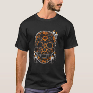 Halloween Dia De Los Muertos Mexican Dead Sugar Sk T Shirt