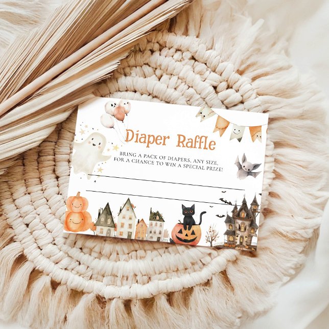 Halloween Diaper Raffle-kort Anteckningskort (Skapare uppladdad)