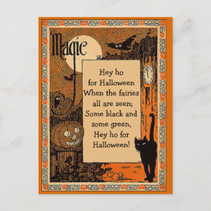 Halloween-Dikt-kort med Anpassade-text Vykort