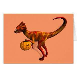 Halloween Dilofosaurus Hälsningskort