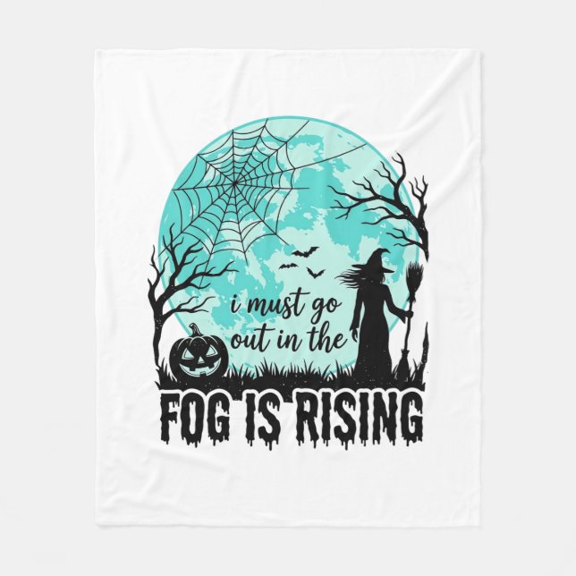 Halloween Dimma Stiger Häxa Pumpa Vintage Tröja Fleecefilt (Framsidan)