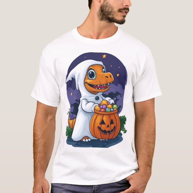 Halloween-dino T Shirt (Framsida)