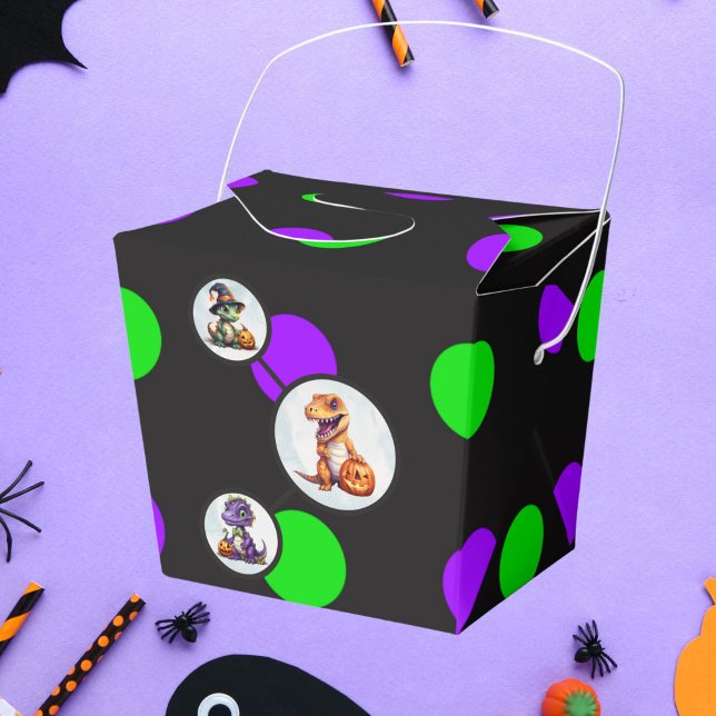 Halloween Dinosaur Dino-Mash Party Presentaskar (Halloween Dinosaur Favor Box)