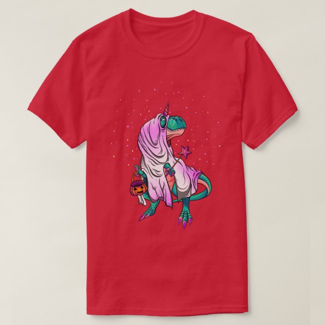 Halloween Dinosaur Fairy med magiska trollspön som T Shirt (Design framsida)