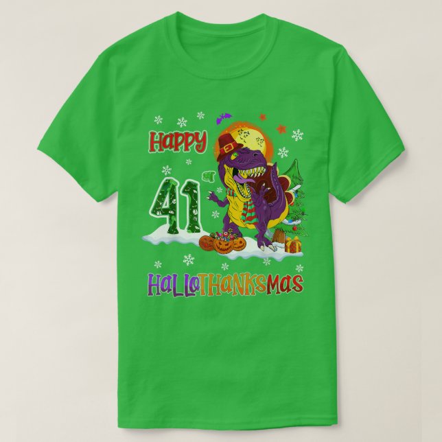 Halloween Dinosaur-juldagen 41:a HalloTh T Shirt (Design framsida)