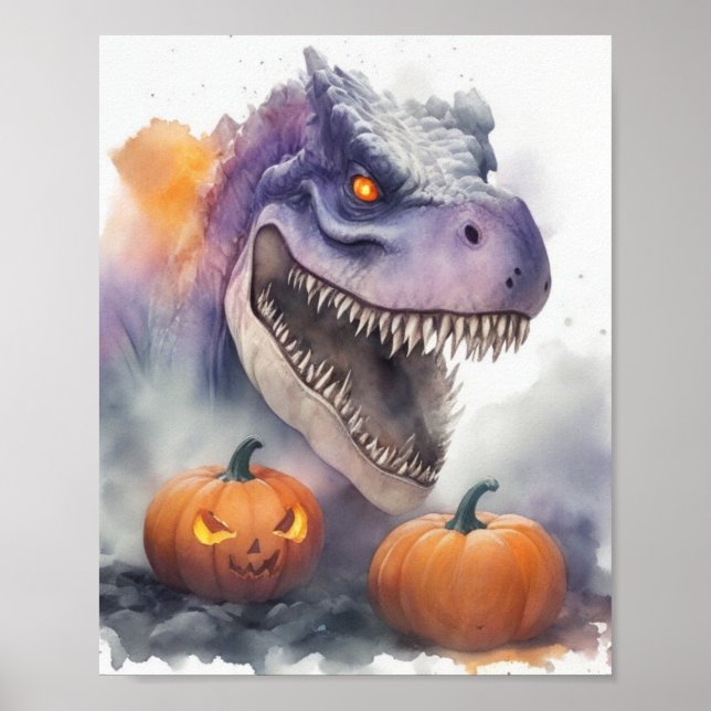 Halloween Dinosaur Pumpkins Poster (Framsidan)