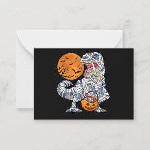 Halloween Dinosaur T rex Mummy Pumpa Anteckningskort