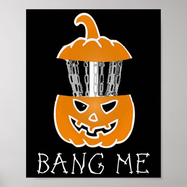Halloween Disc Golf Pumpkin Frisbee Golf Ng Me Ske Poster (Framsidan)