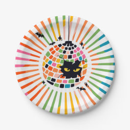Halloween Disco Boll Papper Plate