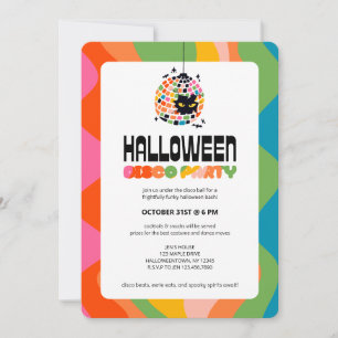Halloween Disco Boll Party-inbjudan Inbjudningar