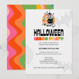 Halloween Disco Boll Party-inbjudan Inbjudningar