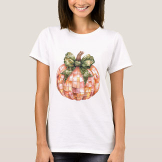 Halloween Disco Boll Pumpkin Skriv ut T Shirt