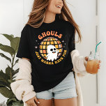 Halloween Disco Party Ghoul Modern Funny T Shirt<br><div class="desc">Halloween Disco Party Ghoul Modern Funny Tri-Blend Shirt har texten "Ghouls vill bara ha roligt" i modern manustypografi som omger mousserande disco boll med ett sött spöke. Perfekt för Halloween fest och firande. Skapat av Evco Studio www.zazzle.com/store/evcostudio</div>