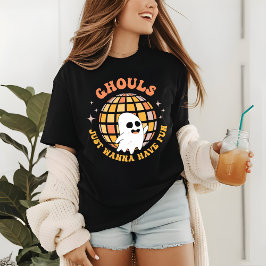 Halloween Disco Party Ghoul Modern Funny T Shirt
