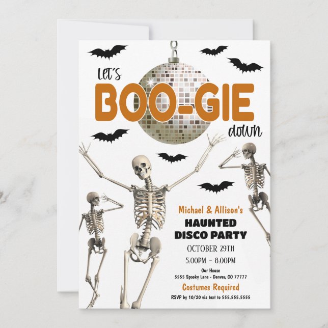 Halloween Disco Party-inbjudan Inbjudningar (Framsida)