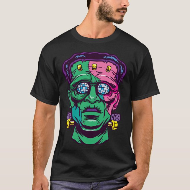 Halloween Disco Zombie T Shirt (Framsida)