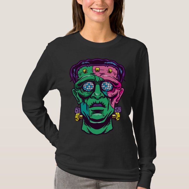 Halloween Disco Zombie T Shirt (Framsida)