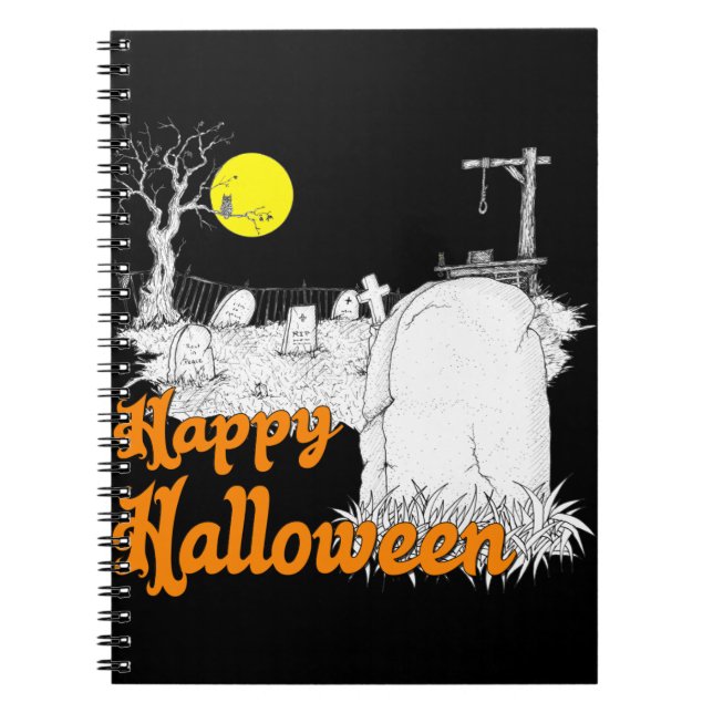Halloween DIY Anteckningsbok Med Spiral (Framsidan)