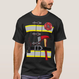 Halloween DIY Firefighter Uniform Costume T Shirt