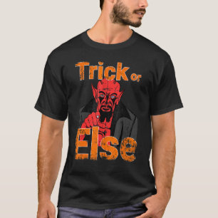 Halloween Djävul Bus eller Behandla Skräckinjagand T Shirt