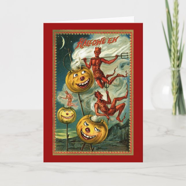 Halloween djävularJOLs kort (Framsida)