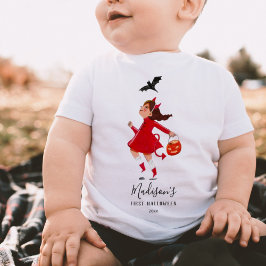 Halloween djävulen flicka red baby T-Shirt