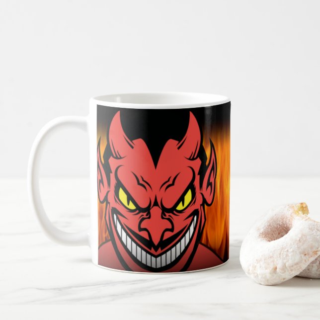 Halloween Djävulen Personlig Coffee Mugg, Kopp (Med munk)