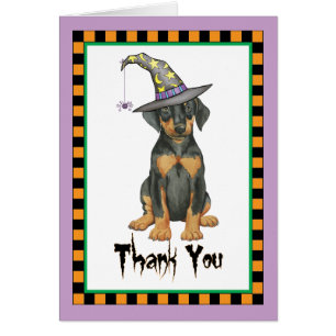 Halloween Doberman Tack OBS Kort