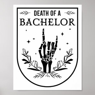 Halloween-döden för Bachelor Groom Groomsman Gothi Poster