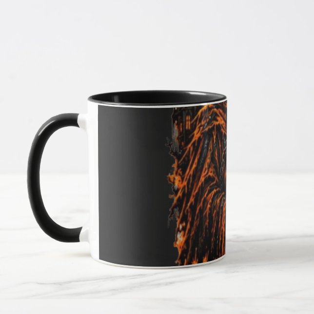 Halloween Döden Pumpa Gotisk Skräckdesign Mugg (Vänster)