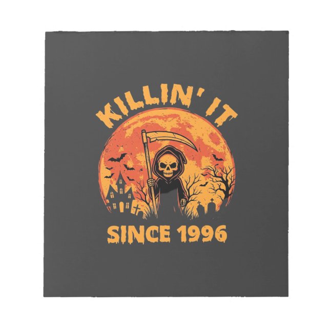 Halloween Döden Sedan 1996 Födelsedagsdesign_1 Anteckningsblock (Framsida)