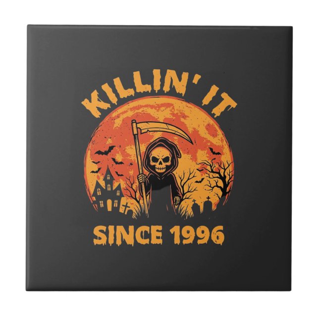 Halloween Döden Sedan 1996 Födelsedagsdesign_1 Kakelplatta (Framsidan)