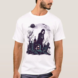Halloween Dödgrävaren Kyrkogård T Shirt