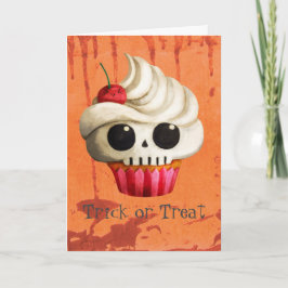 Halloween dödlig skallemuffin kort