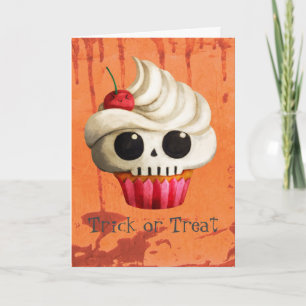 Halloween dödlig skallemuffin kort