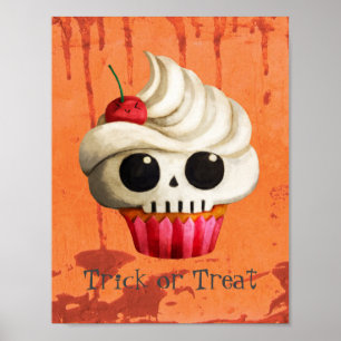 Halloween dödlig skallemuffin poster