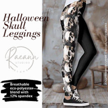 Halloween Dödskalle Design Leggings