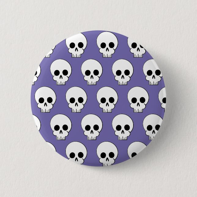 Halloween Dödskalle Mönster Knapp (Framsida)