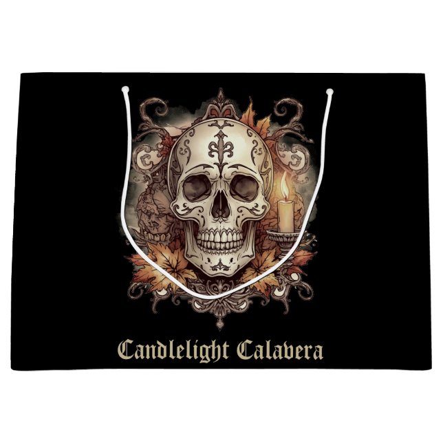Halloween, Dödskalle-mönster, Ljus Calavera, (Framsidan)