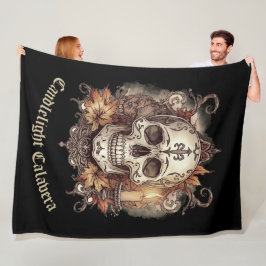 Halloween, Dödskalle-mönster, Ljus Calavera, Fleecefilt