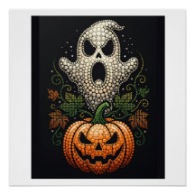 Halloween Dödskalle Pumpa Gotisk Väggkonst