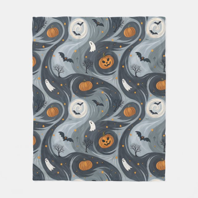 Halloween Dödskväll Fleecefilt (Framsidan)