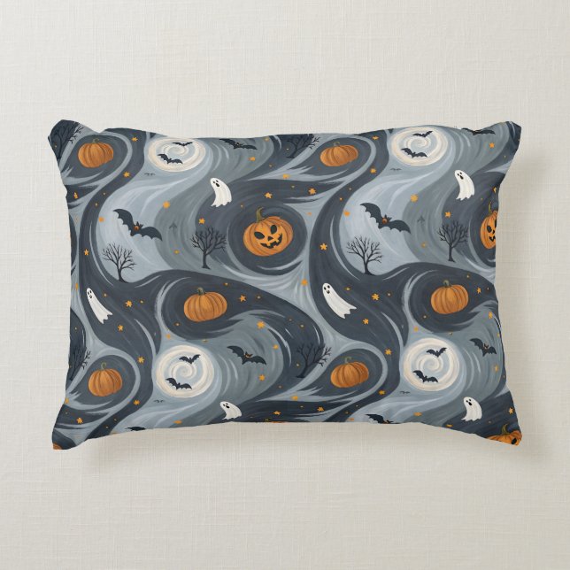 Halloween Dödskväll Prydnadskudde (Framsidan)