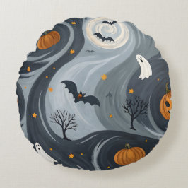 Halloween Dödskväll Rund Kudde