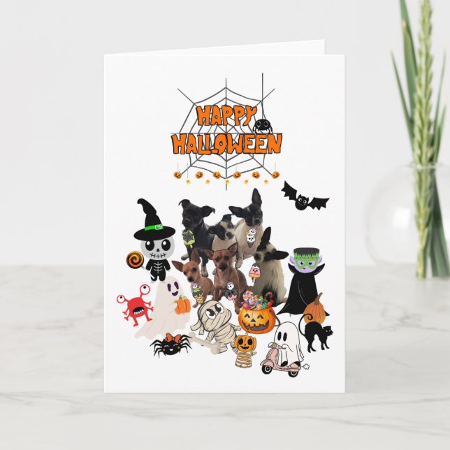 Halloween Doggies-kort Meddelande (Framsida)