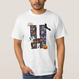 Halloween Doodle Brev H T-shirt