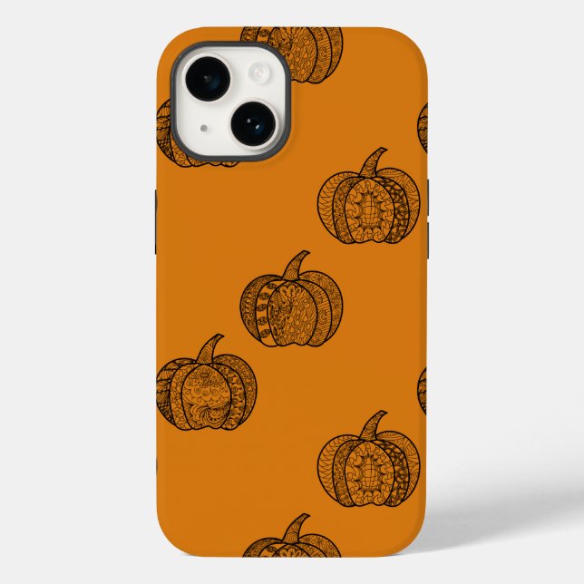 Halloween doodles boho mandala pumpkins Autumn (Baksida)