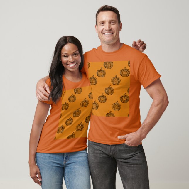 Halloween doodles boho mandala pumpkins Autumn T Shirt (Unisex)
